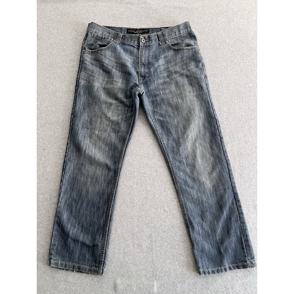 TRUTH SUBSTANCE COMMON SENSE Mens Jeans Sz 34x30 Blue Denim Straight Fit‎